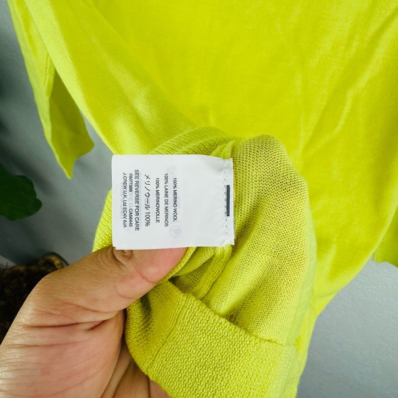 J. Crew Neon Yellow Citron Merino Tippi Sweater S - Picture 7 of 7